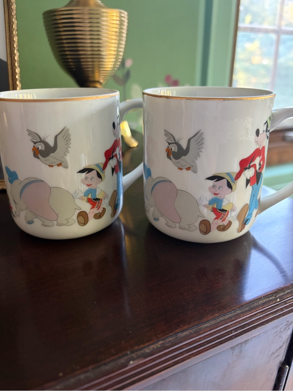 Walt Disney Productions Japan vintage ceramic mug set